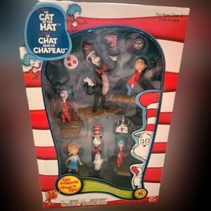 Cat In The Hat Collectible Figure Play Along Gift Set Kids Dr Seuss New 2003